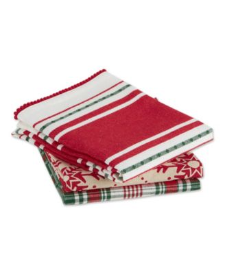 Assorted Scandinavian Snowflakes Dishtowel, Set of 3