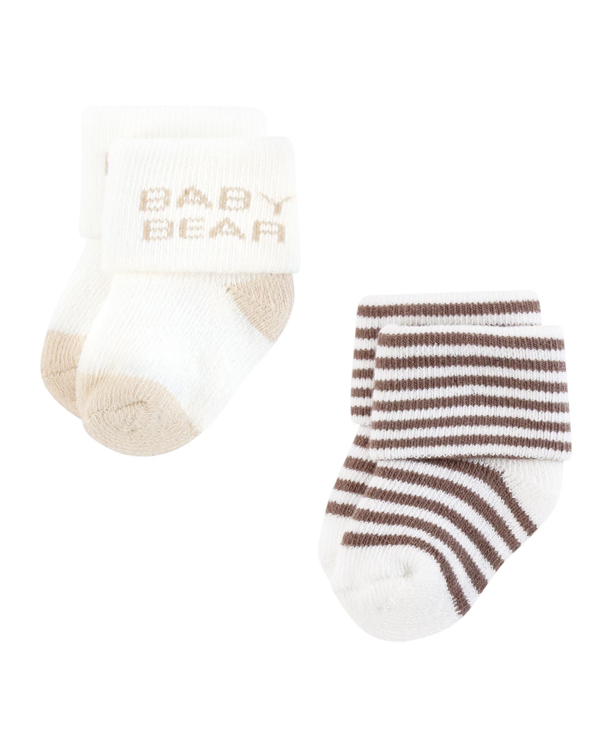 Touched by Nature Baby Boys Organic Cotton Socks, Brown Bear