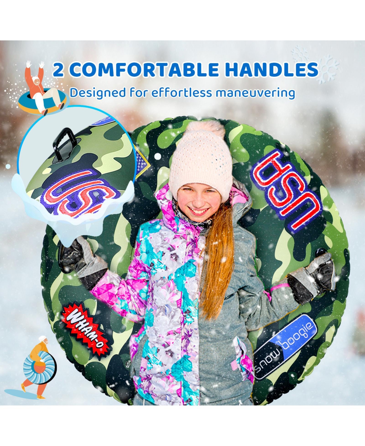 Super Snow Sledding Tube, 46" Oversize Deluxe