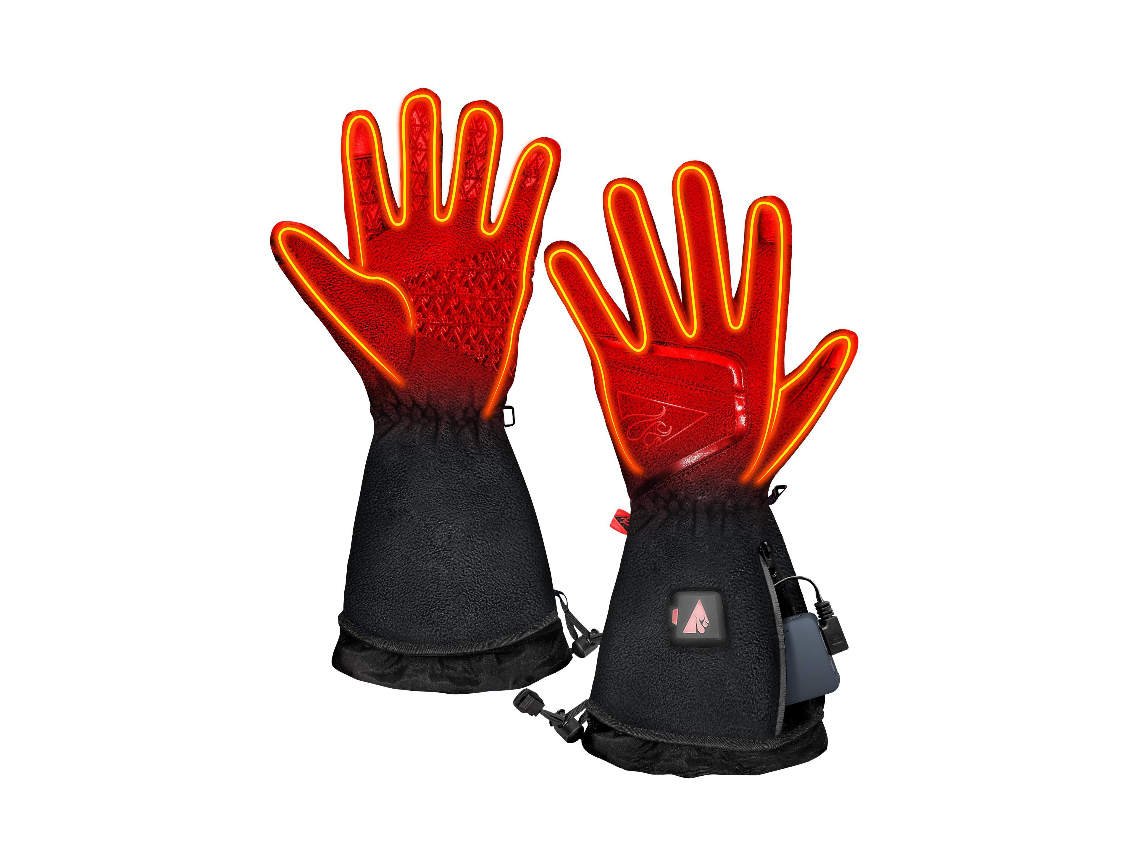 ActionHeat 5V Slim-Fit Fleece Battery Heated Gloves - Women's Grey Xl
