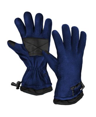Men's AA Battery Heated Fleece Gloves - Unisex - Navy - One Size