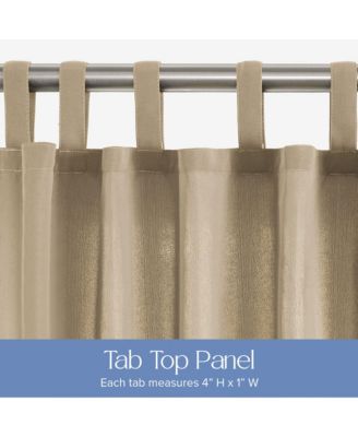 Outdoor Cabana Solid UV Protected Privacy Tab Top Curtain Panel