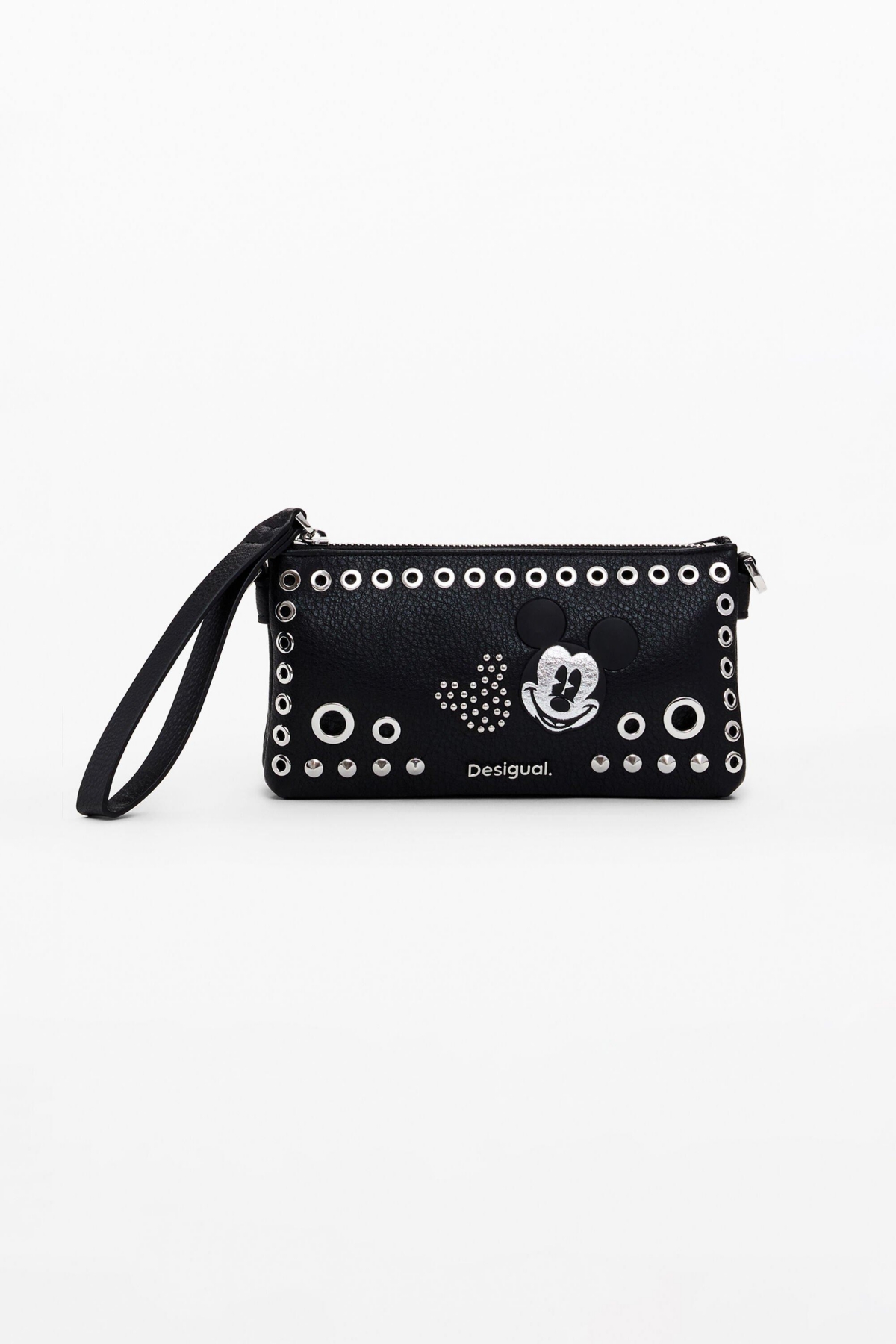 Women's Mickey Mouse studded wallet - Black