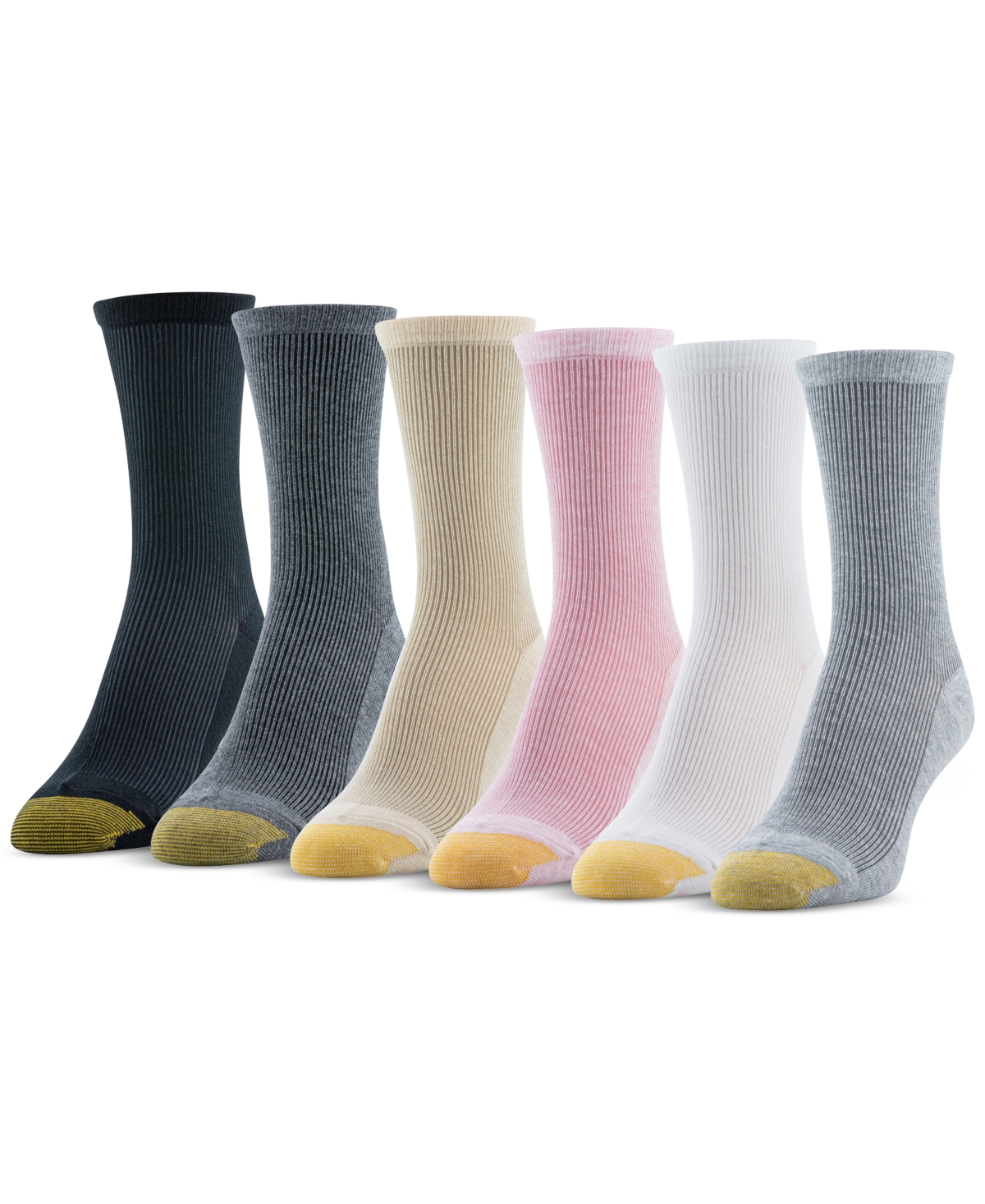 Women's 6-Pk. Refined Rib Perfect Fit Socks - Asst 2