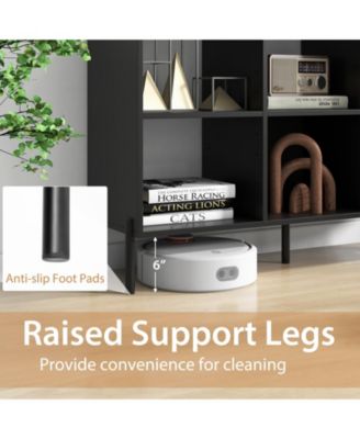 Open-Back Bookshelf with Drawer for Study