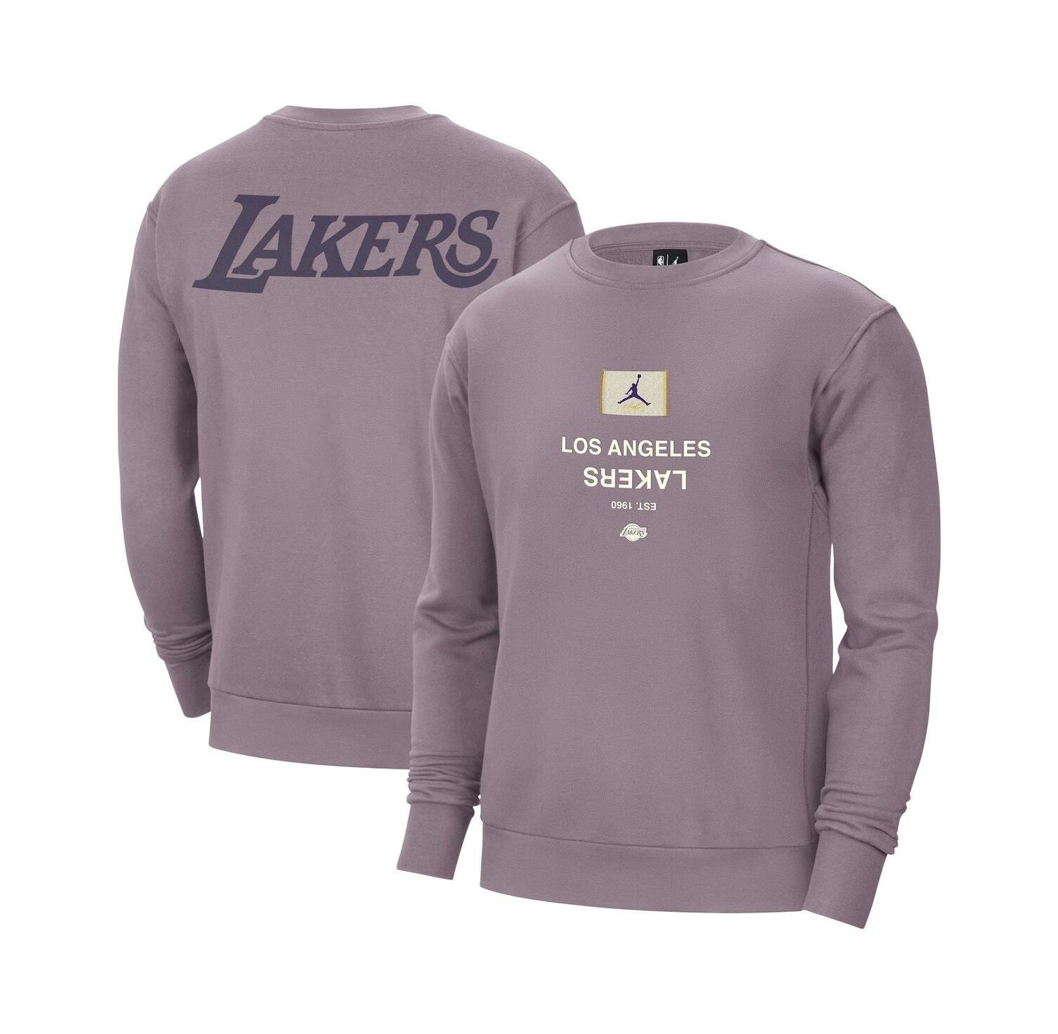 Men's Purple Los Angeles Lakers Courtside Statement Edition Heavyweight Pullover Sweatshirt