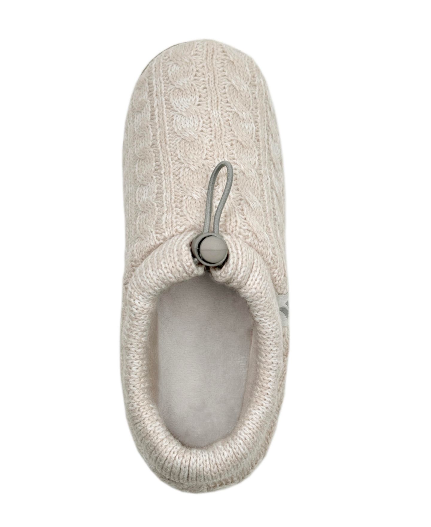 Женские тапочки Heat Holders Ava Cable Knit Drawstring Slippers, цвет: Слоновая кость — фото 3