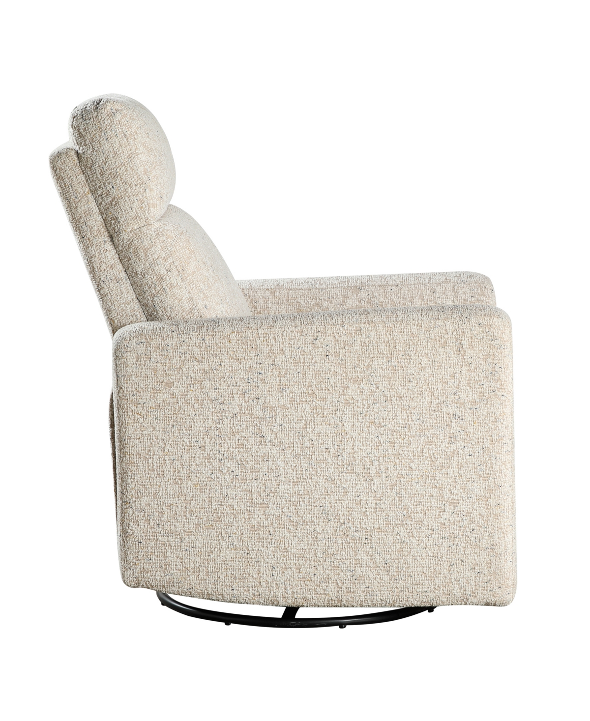 Homelegance 30" White Label Avenue Swivel Glider Reclining Chair In Quartz