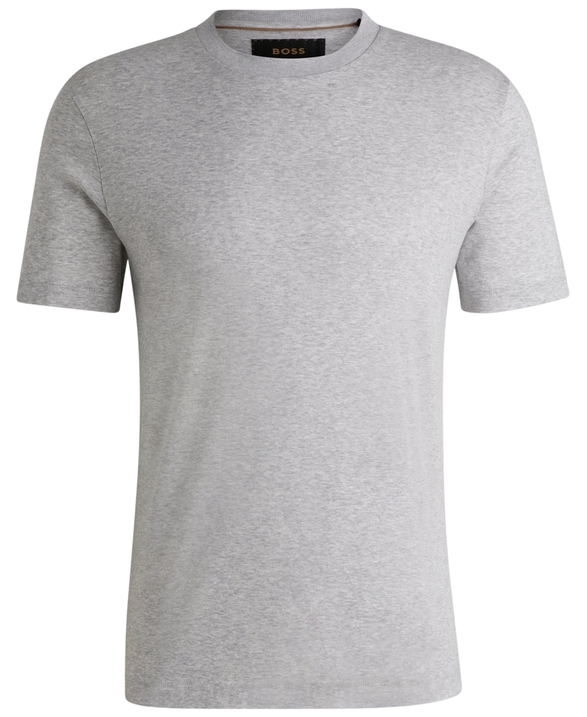 Hugo Boss Boss By  Men's Regular-fit Mercerized-cotton T-shirt In Open Gray