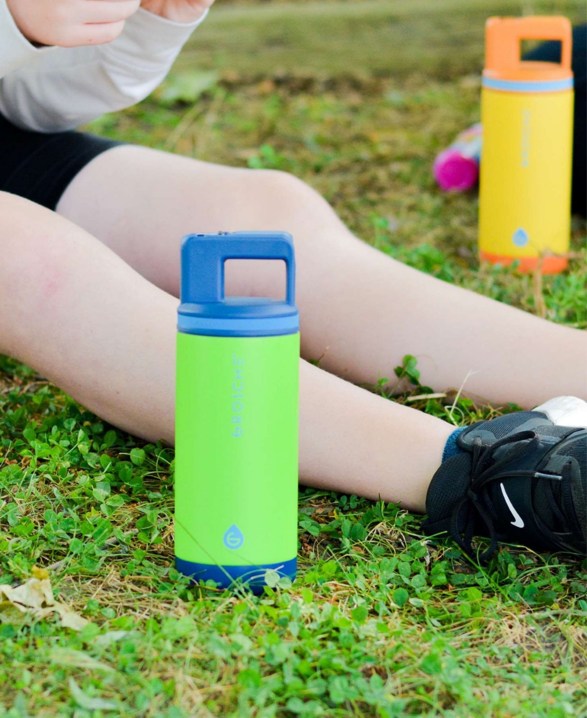 GROSCHE ALPINE FLIP 'N SIP 16 OZ. KIDS INSULATED WATER BOTTLE WITH STRAW