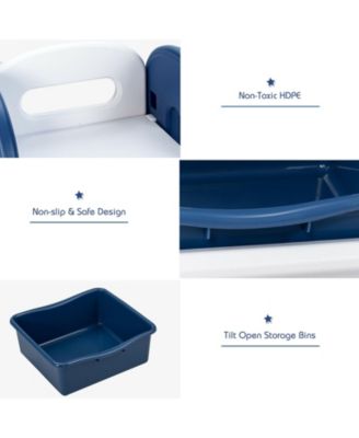 Kids Toy Storage Organizer with Bins and Multi-Layer Shelf for Bedroom Playroom