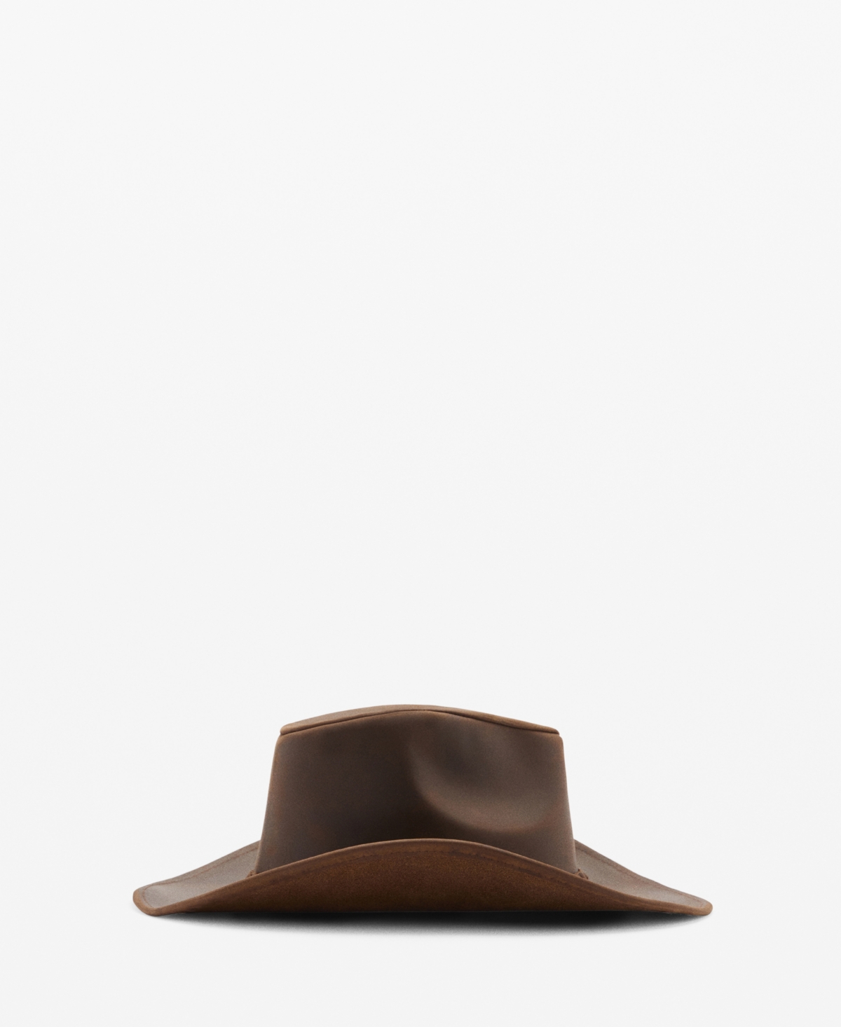 Mango Women's Braided Detail Leather Hat