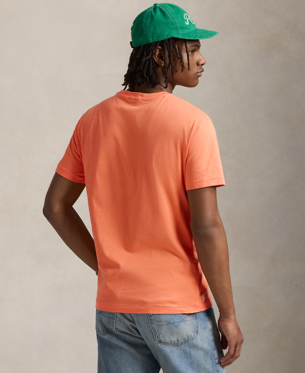 Polo Ralph Lauren Men's Classic-fit Logo Jersey T-shirt In Classic Peach