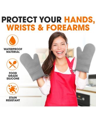 Set of 2 Premium Silicone Oven Mitts