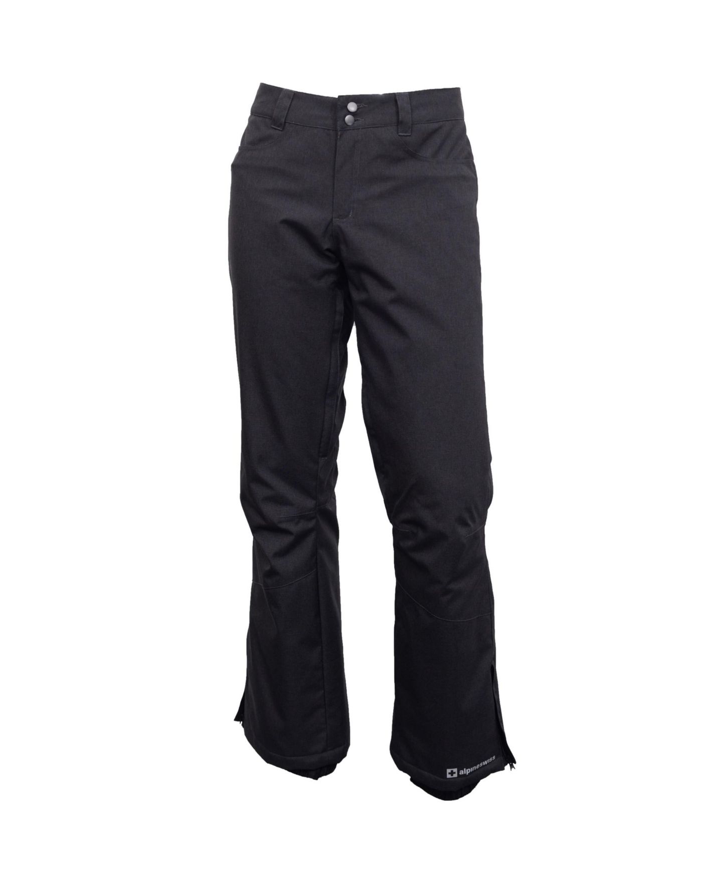 Мужские брюки Alpine Swiss Waterproof Ski Snowboarding Pants Insulated Winter Snow Pants, цвет: Чёрный — фото 7