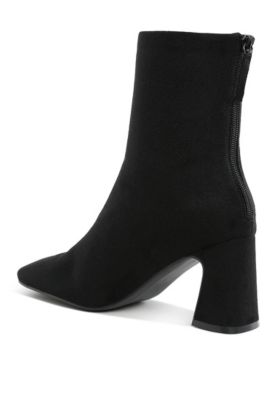 Womens Dimri Square Toe Microfiber Ankle Boots