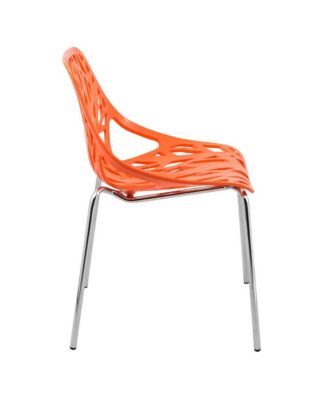 Modern Asbury Dining Chair w/ Chromed Legs