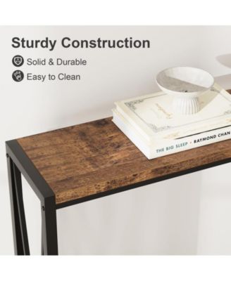 Console Table,2-Tier Entryway Table Featuring Ample Storage, Narrow Sofa Table with a V Design, Measuring 43" – Ideal for Your Entryway, Living Room, Hallway, Foyer, Corridor, or Office