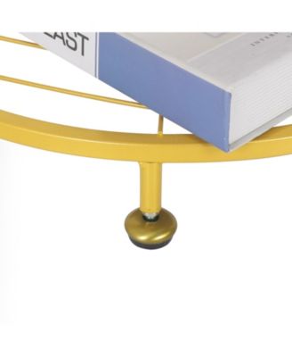 Freestanding Gold Metal Coat Rack: Clothes Stand with Shelves Storage