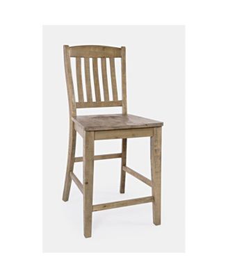 Carlyle Crossing Modern Rustic Solid Wood Slatback Stool (Set of 2