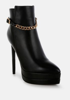 Womens Narok Metallic Chain Detail Boots