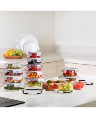 Glass Food Storage Containers with Lids - Airtight, Microwave, Fridge, Dishwasher, Oven Safe, BPA-Free, Stackable, Meal Prep Containers