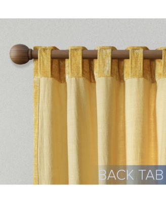 Texture Velvet Back Tab Room Darkening Curtain Panel