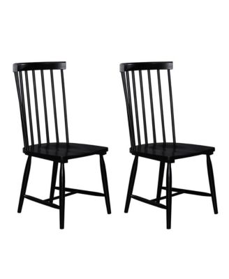Capeside Cottage Spindle Back Side Chair - Black - Set of 2