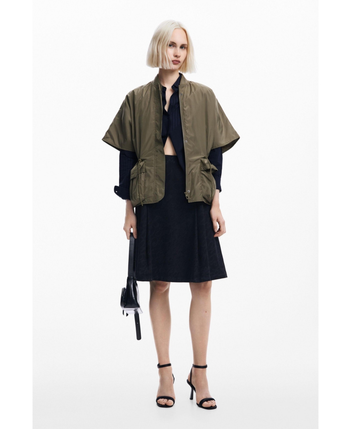 Desigual Women's Adjustable nylon poncho