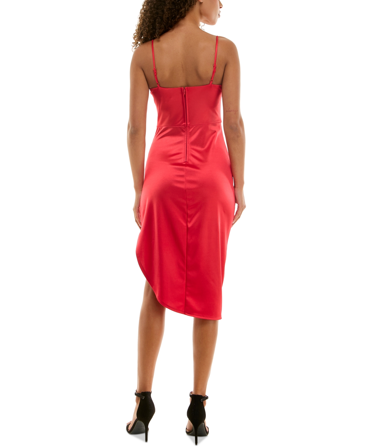 B Darlin Juniors' Sweetheart Neck Sleeveless Bodycon Dress In Red