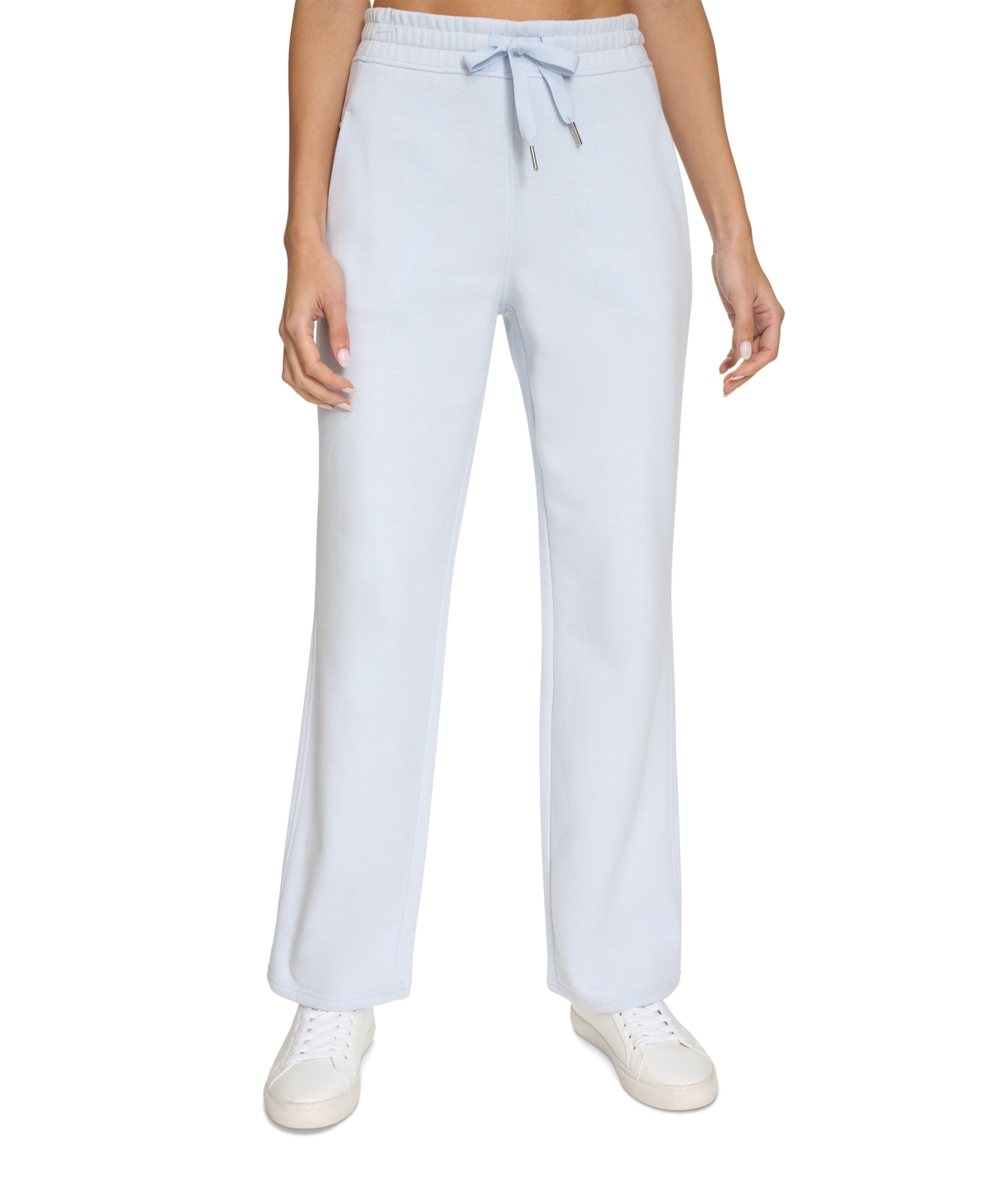 Calvin Klein Women's Fleece High-waist Angled-pocket Sweatpants In Spray