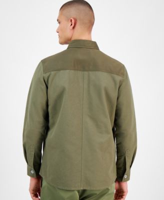 Men's Ebrido Relaxed Fit Long Sleeve Button-Front Overshirt