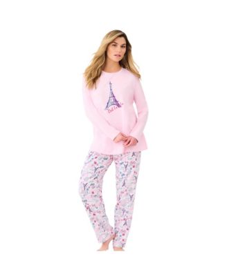 Women's Dreams and Co. Long Sleeve Knit PJ Set