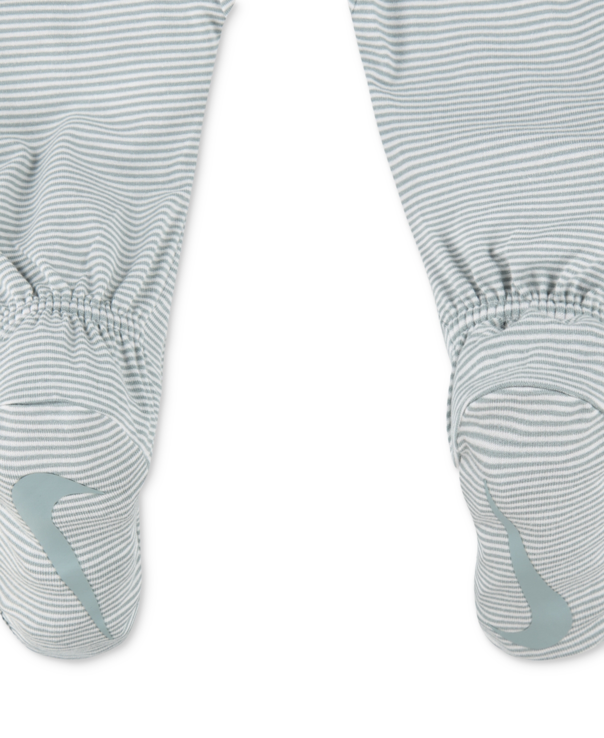 Nike Baby Boy Or Girl Long-sleeve Striped Footed Coverall In Mica Green