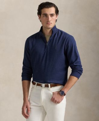 Men's Cotton-Blend Jacquard Pullover
