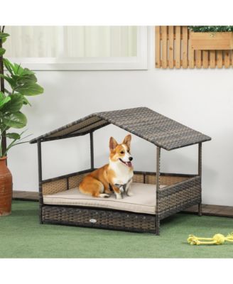 Wicker Dog House for Small and Medium Dogs,