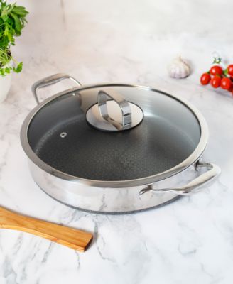 DiamondClad 5-Qt. Hybrid Nonstick Stainless Steel Saut&eacute; Pan and Lid