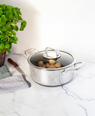 DiamondClad 6-Qt. Hybrid Nonstick Stainless Steel Pot and Lid