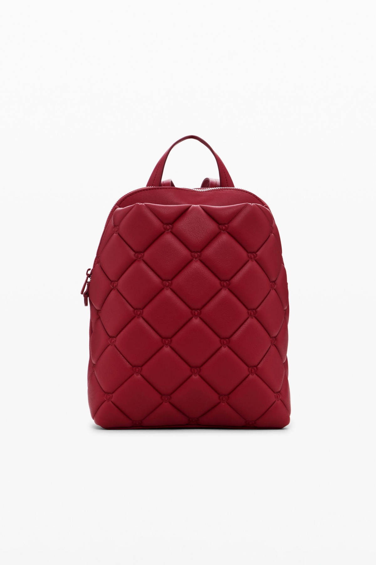 Women's Small padded backpack - Dark red