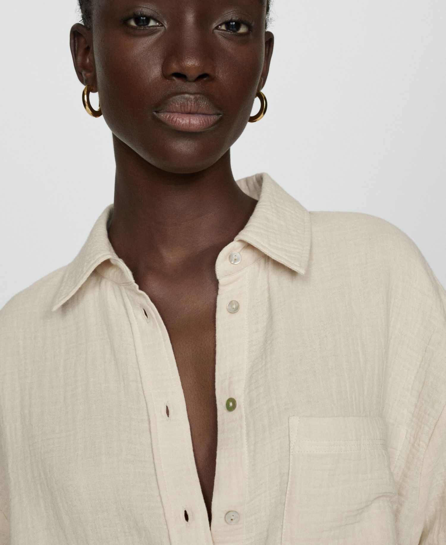 Women's Chest Pocket Cotton Shirt