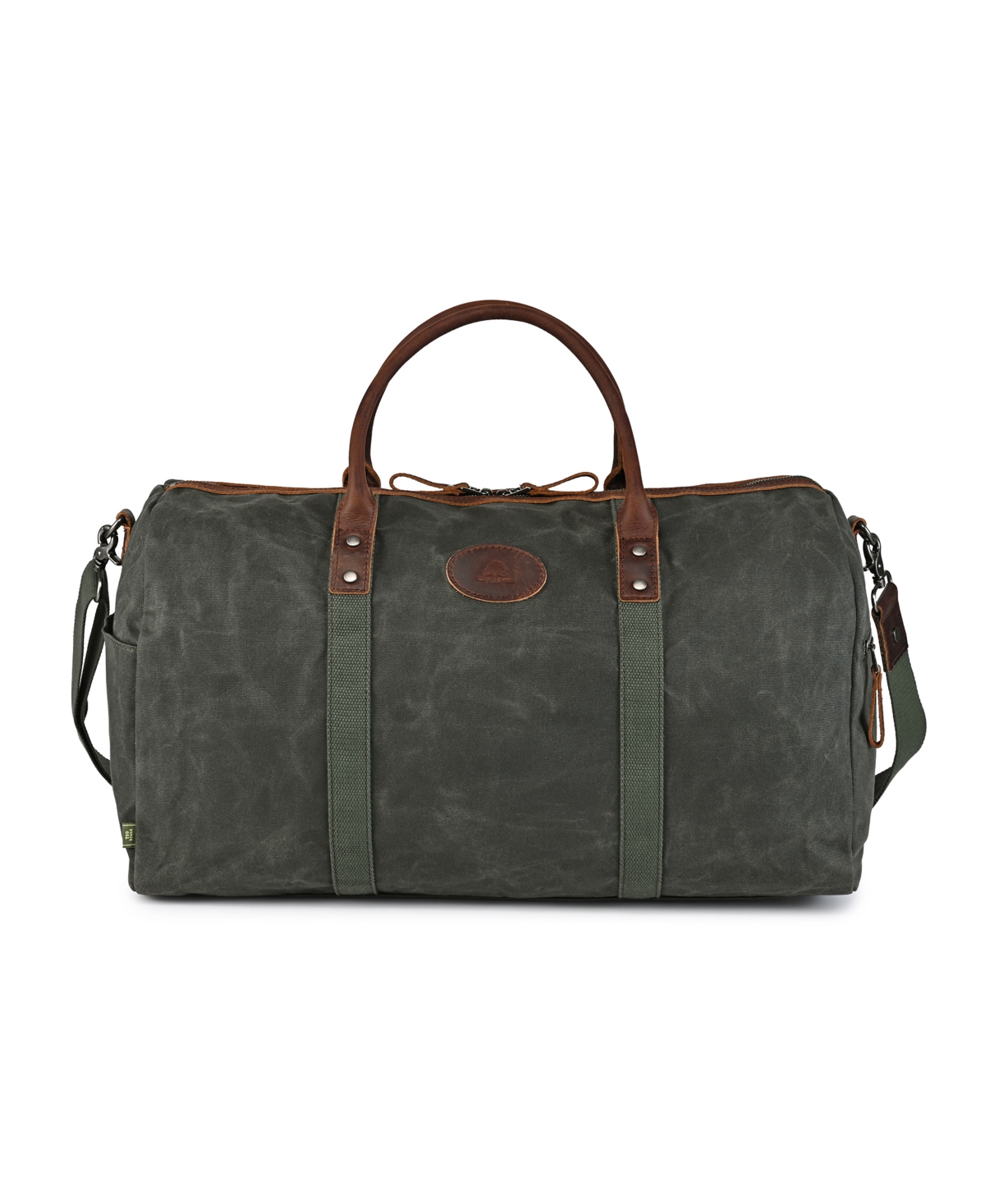 Tsd Brand Hillside Bee-wax Canvas Duffel Bag In Olive