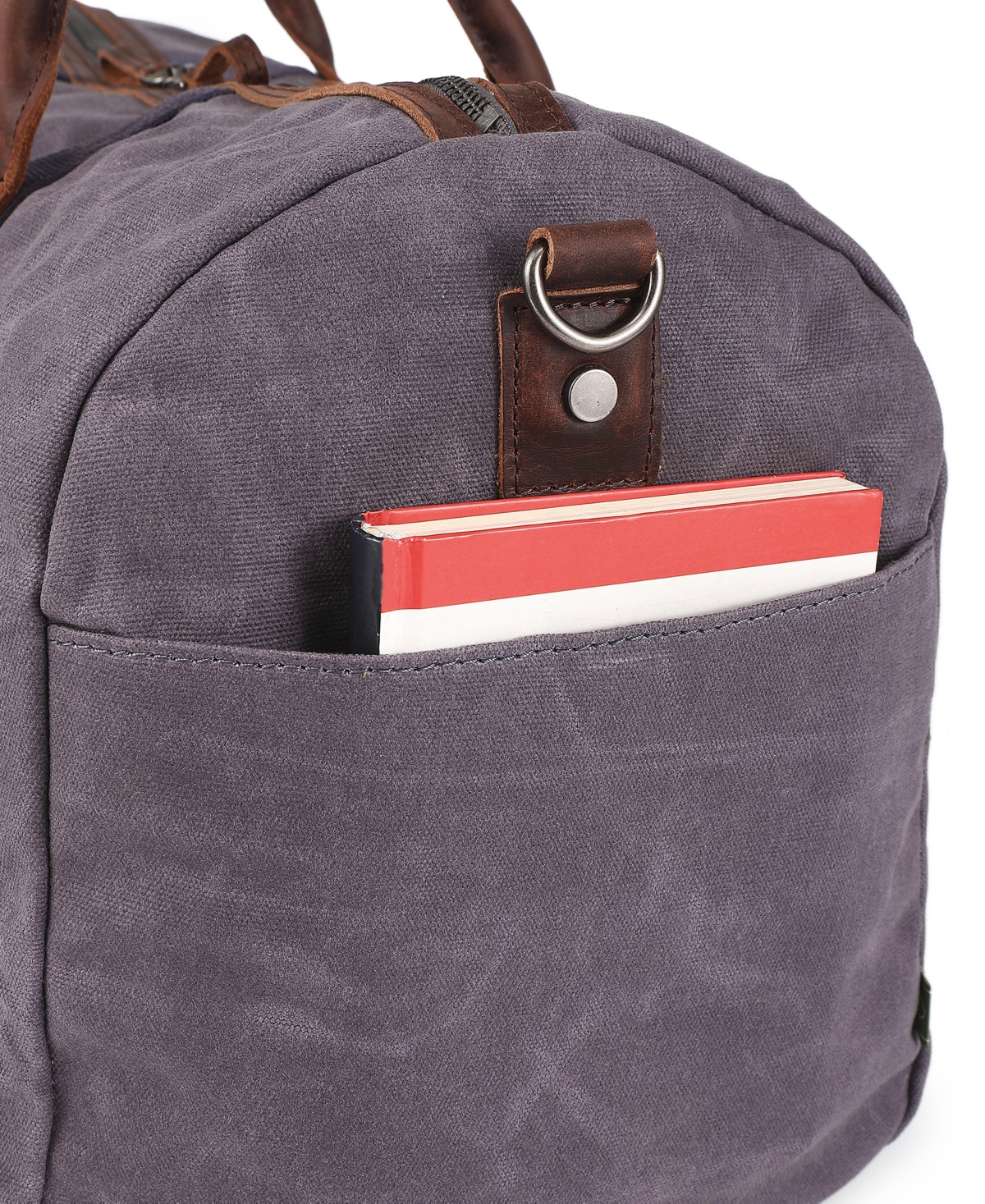 Tsd Brand Hillside Bee-wax Canvas Duffel Bag In Gray