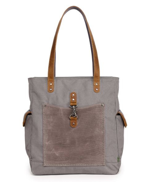 Женская сумка TSD BRAND Valley and Sky Large Canvas, цвет: Серый