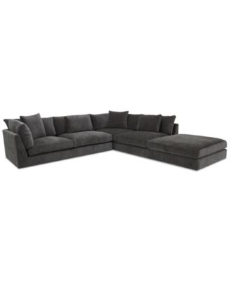 CLOSEOUT! Merten 3-Pc. Fabric Sectional Sofa, Exclusively at Macys