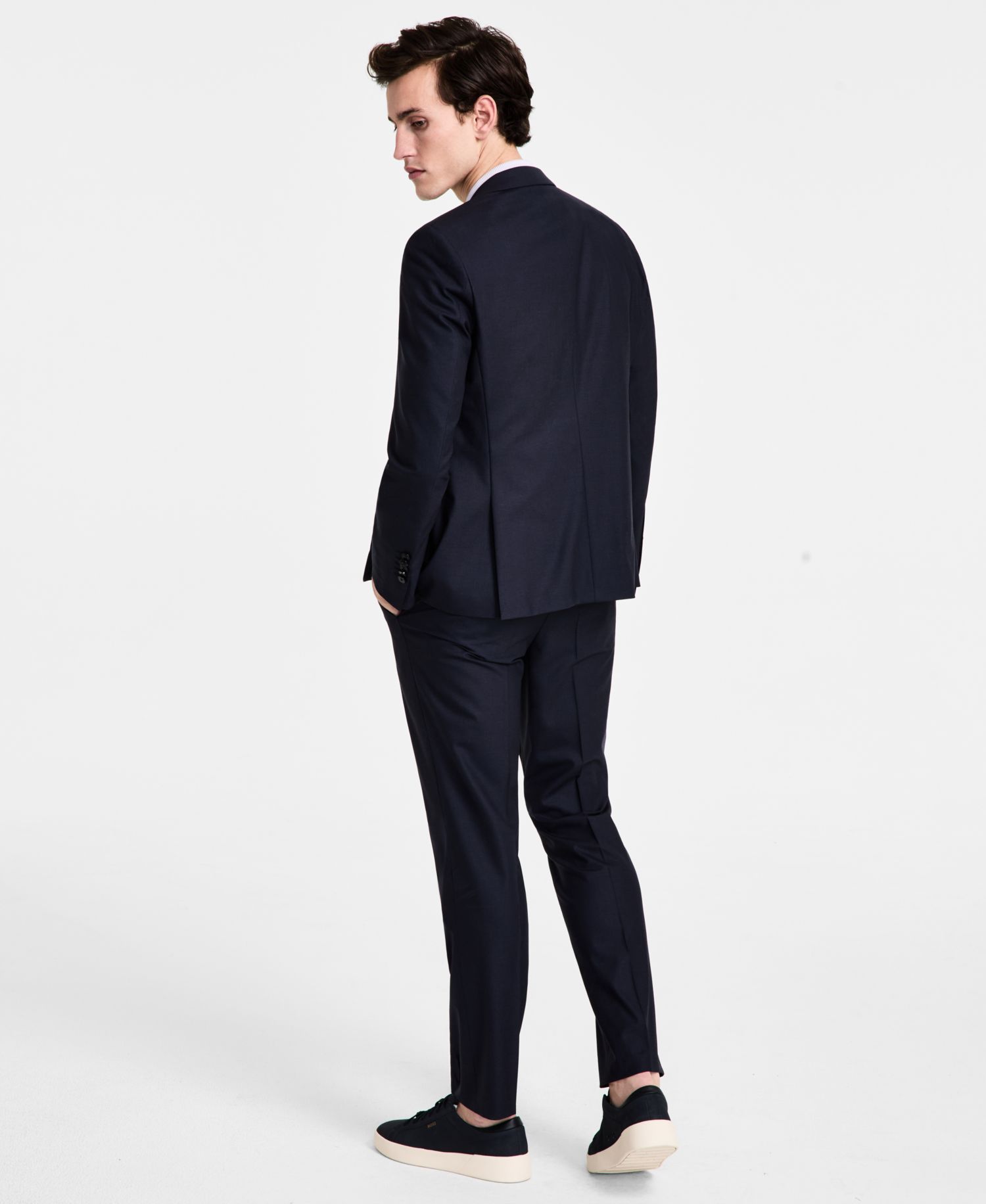 Men Modern-Fit Wool Blend 2-Piece Suit