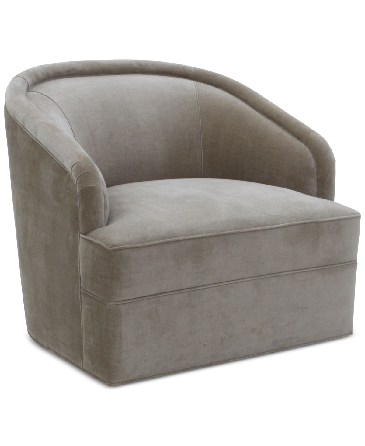 Macy's Lelina Fabric Swivel Chair, Exclusively At  In Biscotti