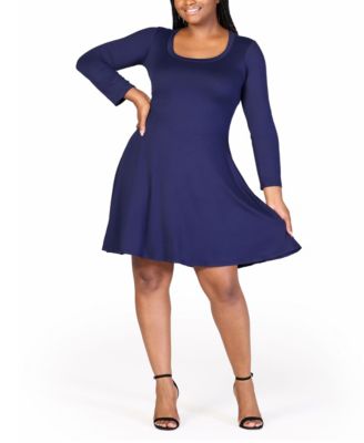Plus Size Flared Dress