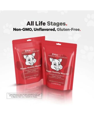 Happy Healthy Muscles Supplement for Cats - Grass-Fed Beef Protein Powder - Collagen & Amino Acid-Rich - Pure Beef Isolate - Suitable for All Life Stages - Unflavored, Non-GMO - 10.58 Oz