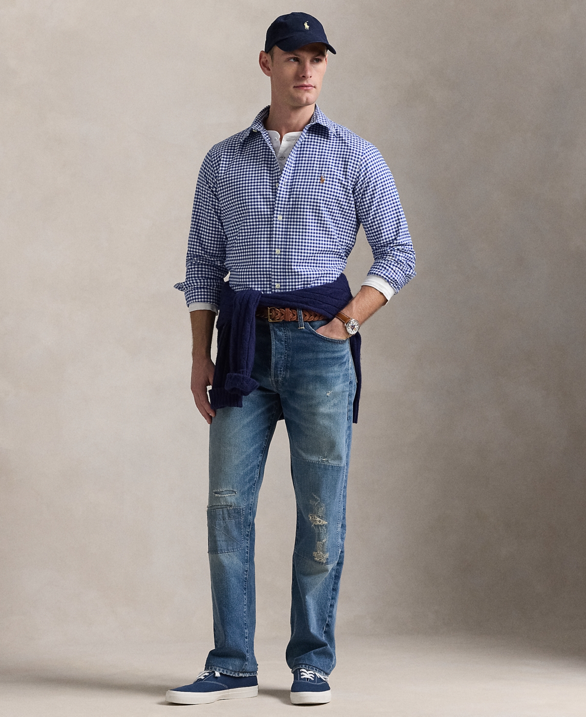 Polo Ralph Lauren Men's Custom Fit Oxford Shirt In Blue