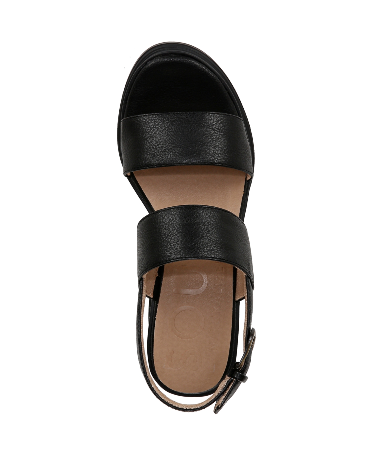 Shop Soul Naturalizer Women's Livia Slingback Wedge Sandals In Black Faux Leather